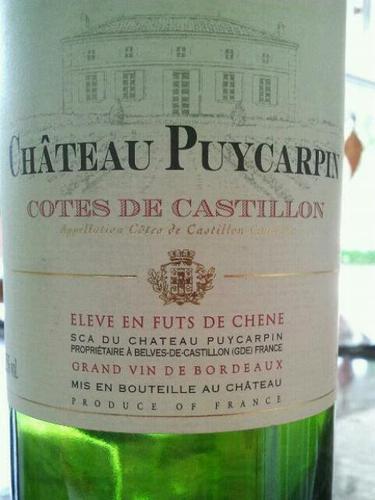 Chateau Puycarpin cotes de castillon