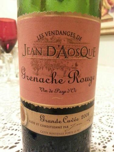 尚多仕歌海娜干红Jean d' Aosque Grenache