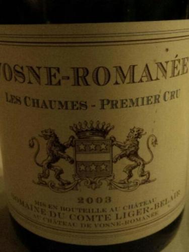 Vosne Romanee Les Chaumes Premier Cru