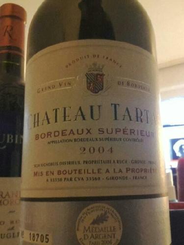 Chateau Tartas Bordeaux Supérieur