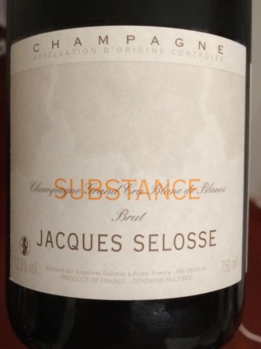 瑟洛斯资产高级白中白香槟Jacques Selosse Substance Grand Cru Blanc de Blancs Brut