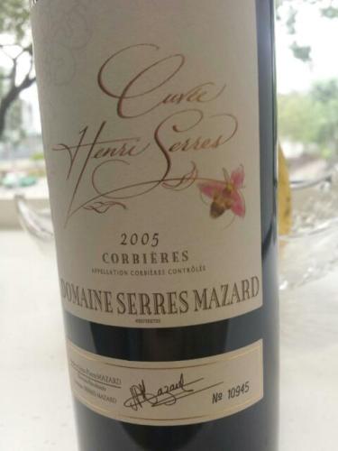 塞玛酒庄亨利赛赫特酿干红Domaine Serres Mazard Cuvée Henri Serres Corbieres