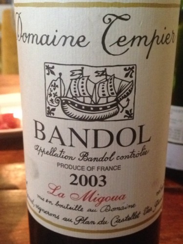 Domaine Tempier Bandol Cuvee Speciale La Migoua