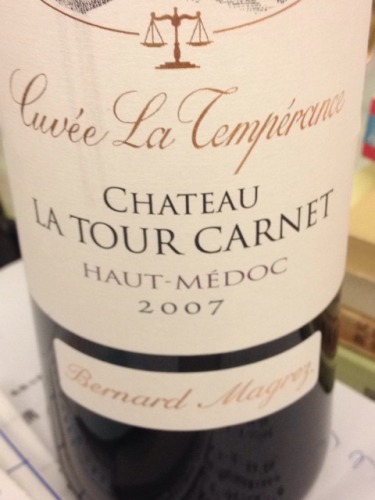 Cuvée La Tempérance Chateau La Tour Carnet Haut-Médoc