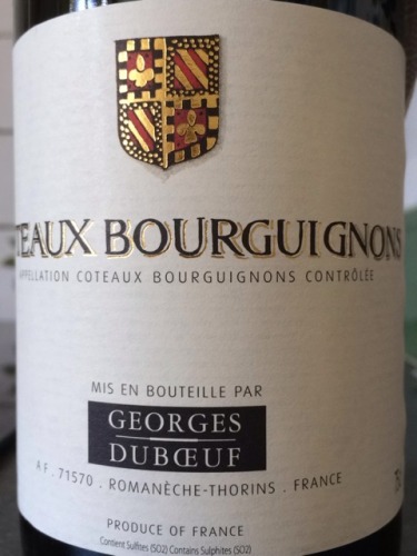 乔治杜柏夫勃艮第丘干红	Georges Duboeuf Coteaux Bourguignons