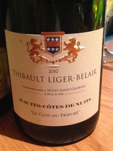 梯贝上夜丘皮埃尔干红Thibault Liger-Belair Bourgogne Hautes Cotes de Nuits Le Clos du Prieure