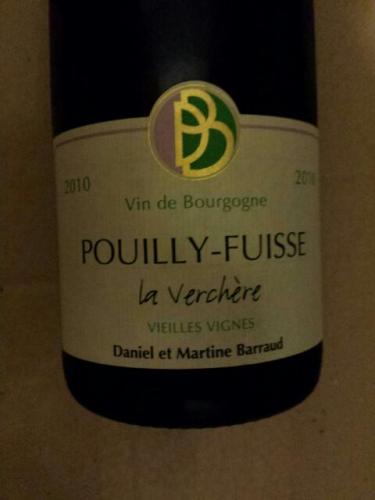 丹玛巴若普伊富溪薇盛园干白葡萄酒Daniel & Martine BARRAUD Pouilly Fuissé “La Verchère