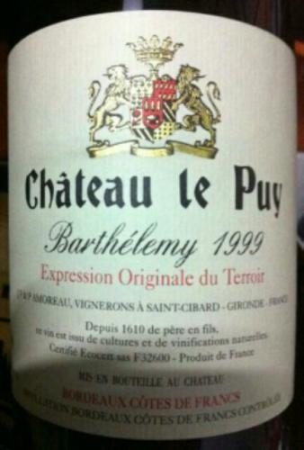 勒庞酒庄芭堤拉米系列干红Chateau Le Puy Barthelemy
