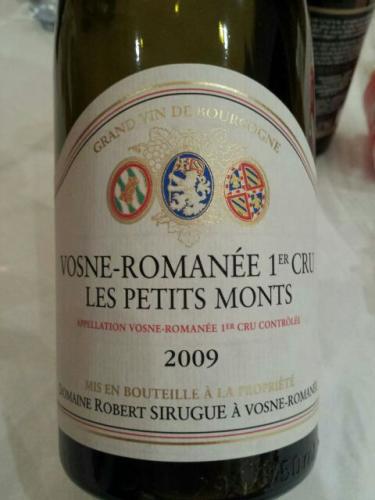 西鲁格酒庄沃恩罗曼尼佩缇园红葡萄酒Robert Sirugue Vosne-Romanée Premier Cru les Petits Monts
