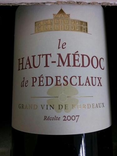 百德诗歌上梅多克干红Chateau Pedesclaux Le Haut Medoc de Pedesclaux