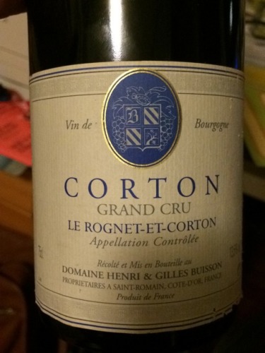 Le Rognet Et Corton Grand Cru