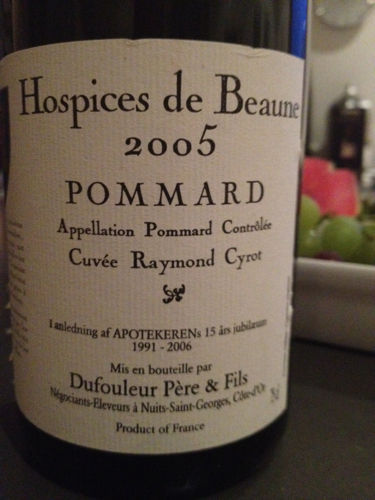 Cuvée Raymond Cyrot Hospices de Beaune Pommard