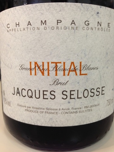 瑟洛斯最初高级园白中白香槟Jacques Selosse Initiale Grand Cru Blanc de Blancs Brut