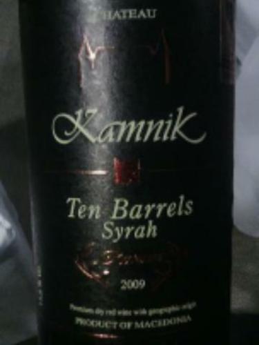 Chateau Kamnik Ten Barrels Reserve Syrah