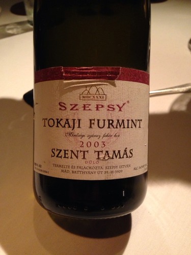 Tokaji Szent Tamás Furmint