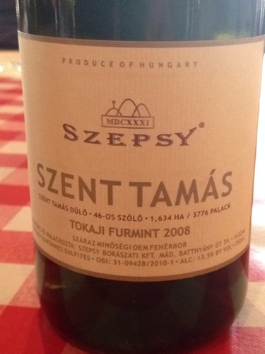 Tokaji Szent Tamás Furmint