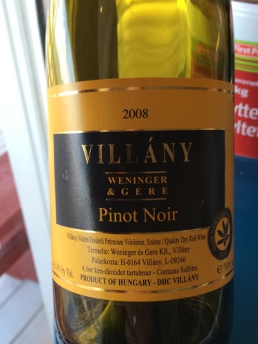 Villany Pinot Noir