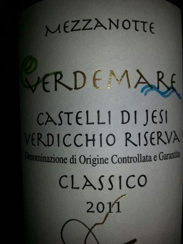 Mezzanotte Verdemare Castelli Di Jesi Riserva Classico Verdicchio