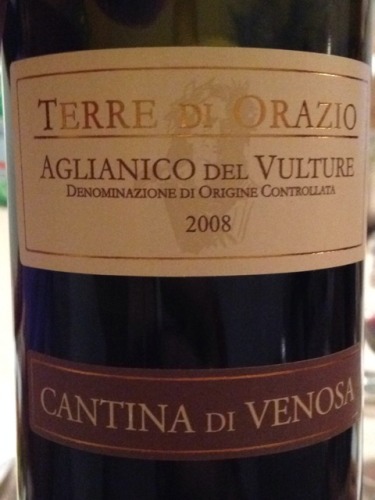 Cantina de Venosa Terre di Orazio Aglianico del Vulture