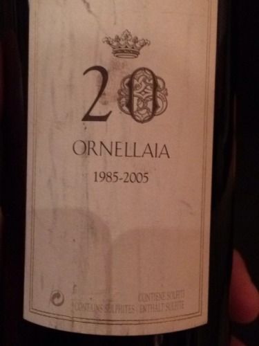 奥纳亚20周年特别纪念干红Ornellaia 20th Anniversary