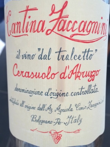 Cantina Zaccagnini il vino 'dal tralcetto' Montepulciano d'Abruzzo Cerasuolo Rose