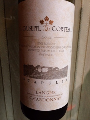 朱塞佩科特斯霞多丽干白Giuseppe Cortese Scapulin Langhe Chardonnay