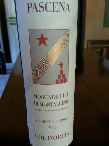 科尔多奇亚晚收帕斯彻娜蒙塔希诺麝香甜白Col d'Orcia Late Harvest Pascena Moscadello di Montalcino