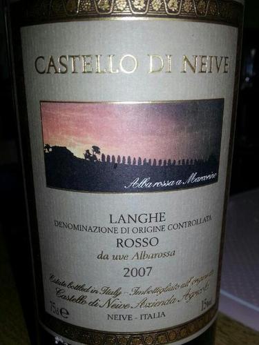 内华城堡朗格阿巴罗莎干红Castello di Neive  Langhe Rosso Albarossa