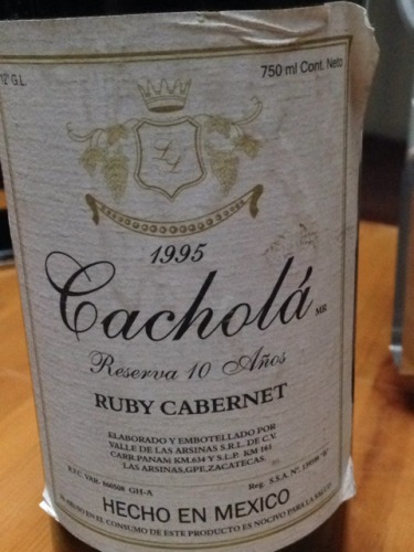 Cacholá Vino Tinto Ruby Cabernet