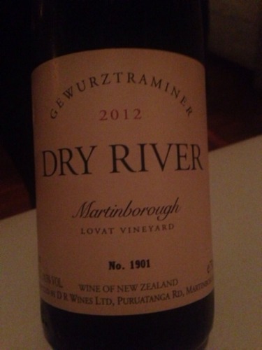 枯河酒庄绿林琼瑶浆半甜白Dry River Lovat Gewurztraminer