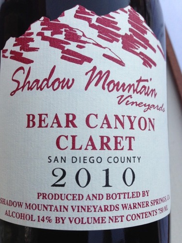 San Diego County Bear Canyon Claret