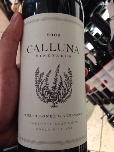 卡露娜克隆园赤霞珠干红Calluna Vineyards Colonel's Vineyard Cabernet Sauvignon