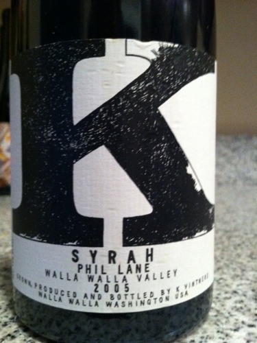 K酒庄飞利浦小路西拉干红K Vintners Philip Lane Syrah