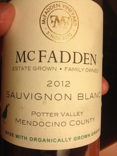 Estate Grown Potter Valley Mendocino County Sauvignon Blanc