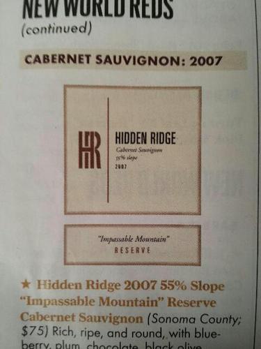 Impassable Mountain 55% Slope Reserve Cabernet Sauvignon