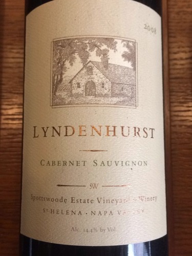 斯勃滋伍德酒庄蓝德赫斯特赤霞珠干红Spottswoode Vineyard Lyndenhurst Cabernet Sauvignon