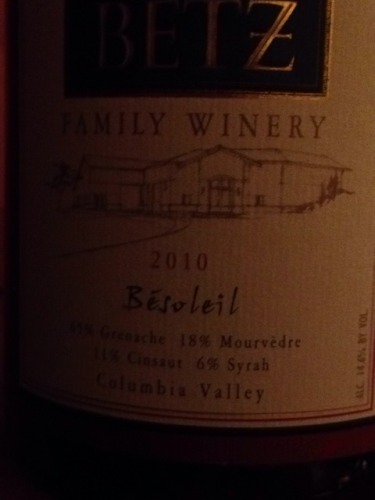 Besoleil Columbia Valley Grenache Syrah Mourvedre Cinsault