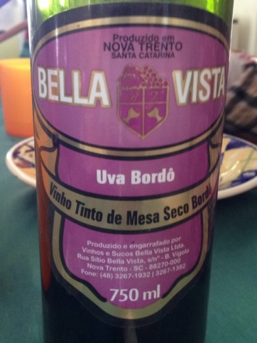 Vinho Tinto De Mesa Suave Uva Bordô