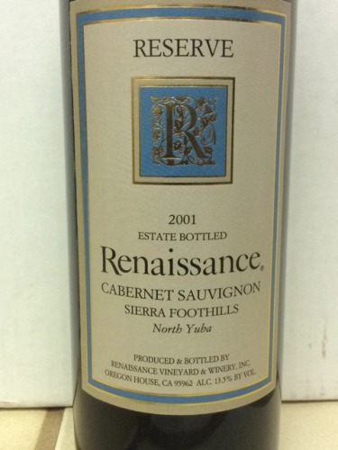 复兴珍藏赤霞珠干红Renaissance Reserve Cabernet Sauvignon