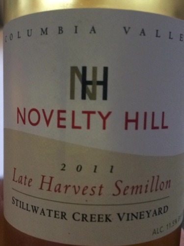 新奇山静溪葡萄园晚收赛美蓉甜白Novelty Hill Stillwater Creek Vineyard Semillon