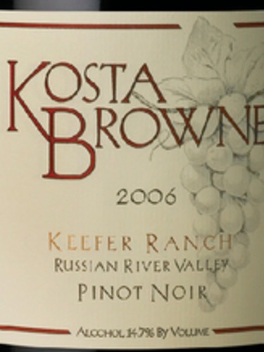 科斯塔布朗基弗牧场黑皮诺干红Kosta Browne Keefer Ranch Pinot Noir